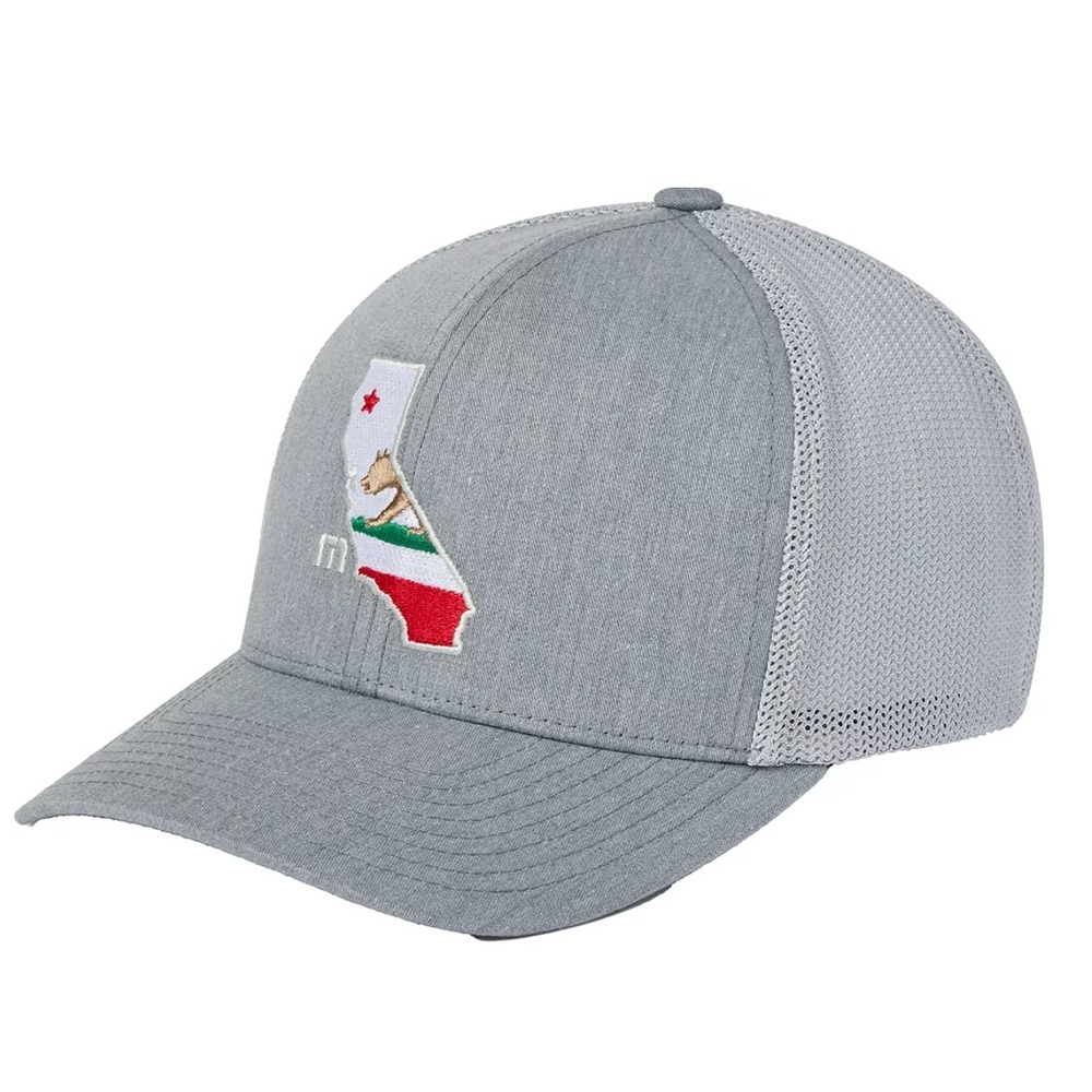 Travis Mathew California Stater Flag Golf Cap Grey Trucker Hat SnapBack
